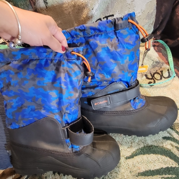 Columbia Kids' Powderbug Forty Print Winter Boots, Boys', Waterproof 400g - Picture 8 of 15